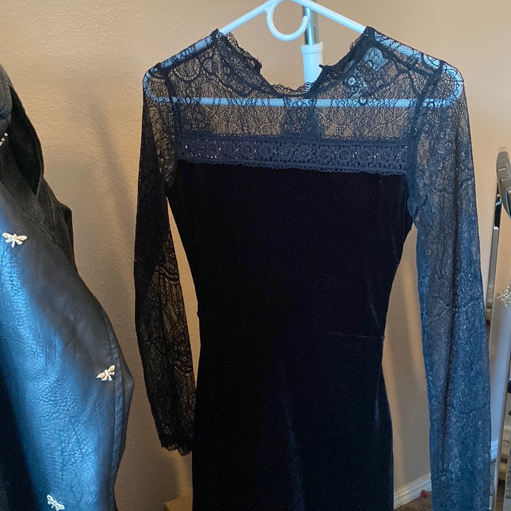 Black dress with lace